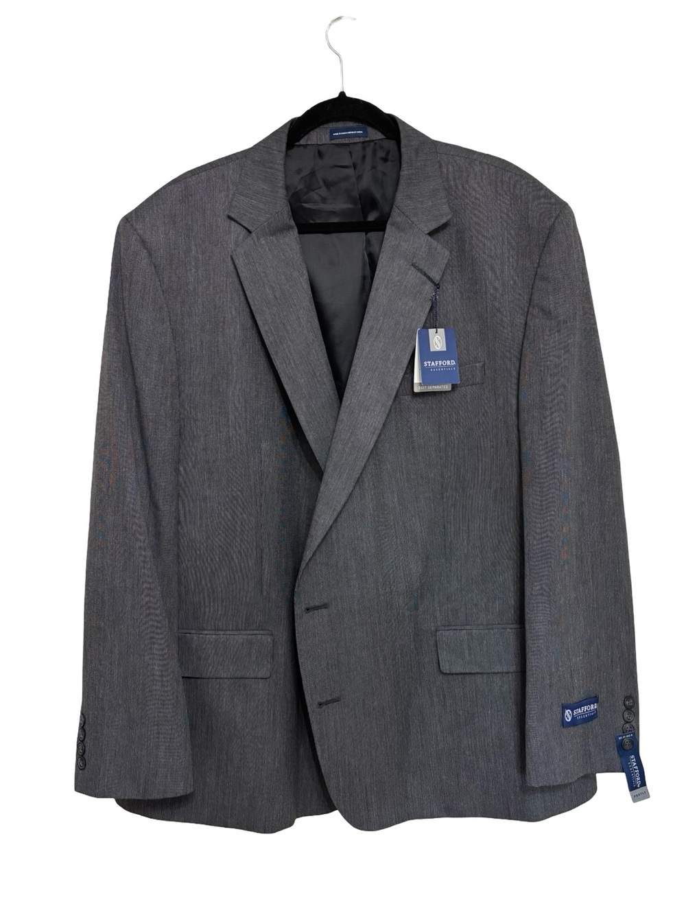 NEW Stafford Men’s Gray Blazer Sport Coat - Size 52R Portly